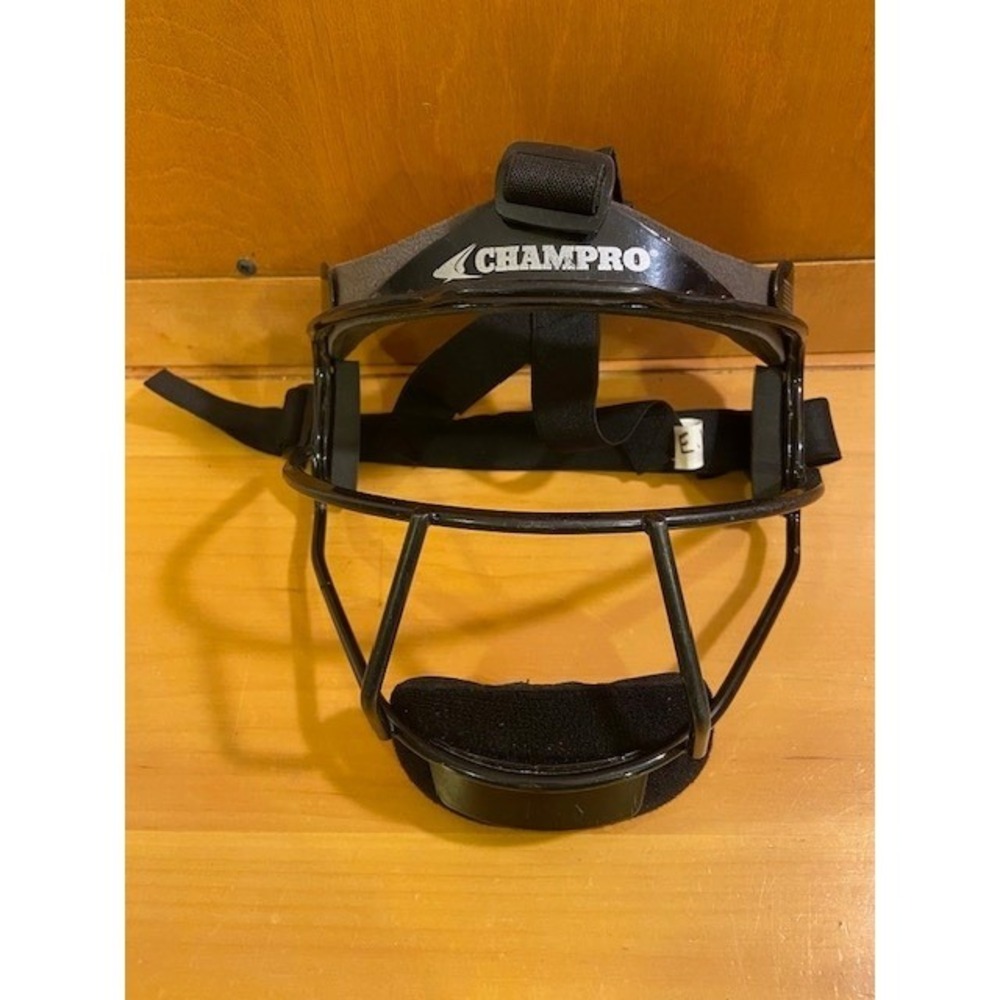 Champro Rampage Softball Fielders Face Mask Black Steel Wire Guard Adjustable